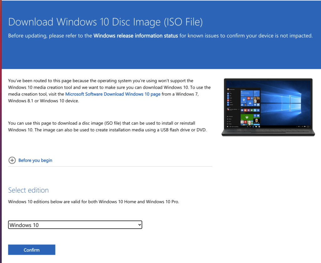windows 10 pro download tool